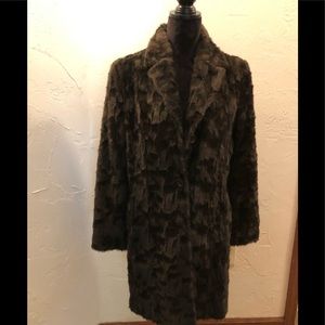 Kristen Blake Chocolate Faux Fur Coat